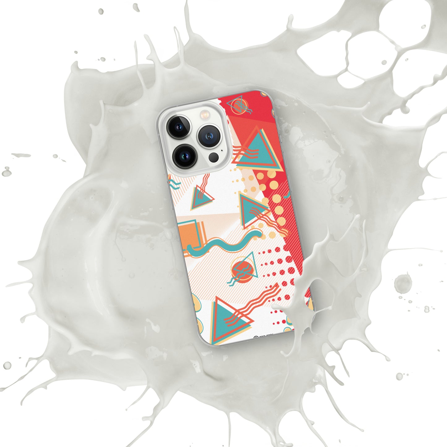 Clear Case for iPhone® - 1980 Retro Abstract Graphic Art - Sushi -