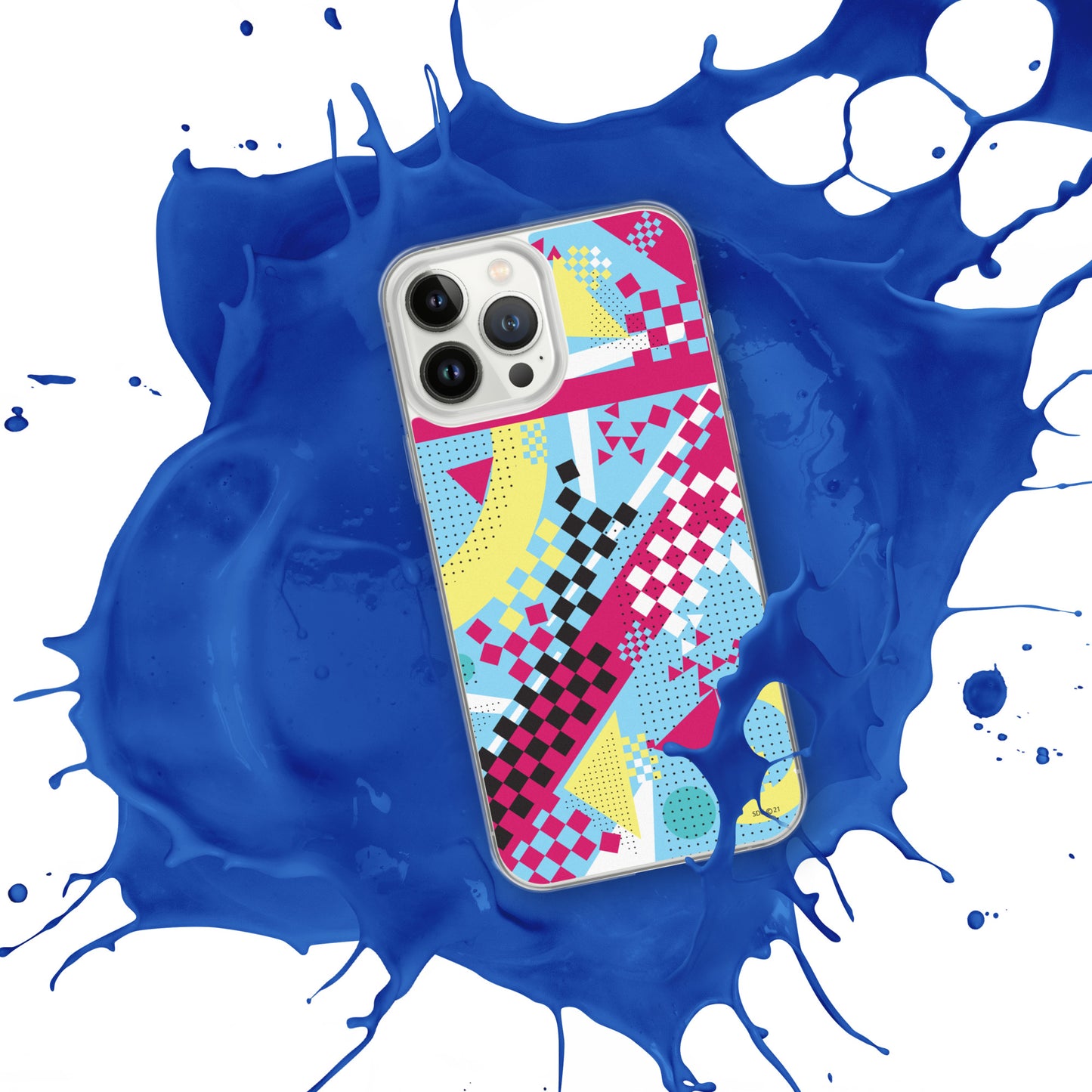Clear Case for iPhone® - 1980 Retro Abstract Graphic Art - N23 3 -