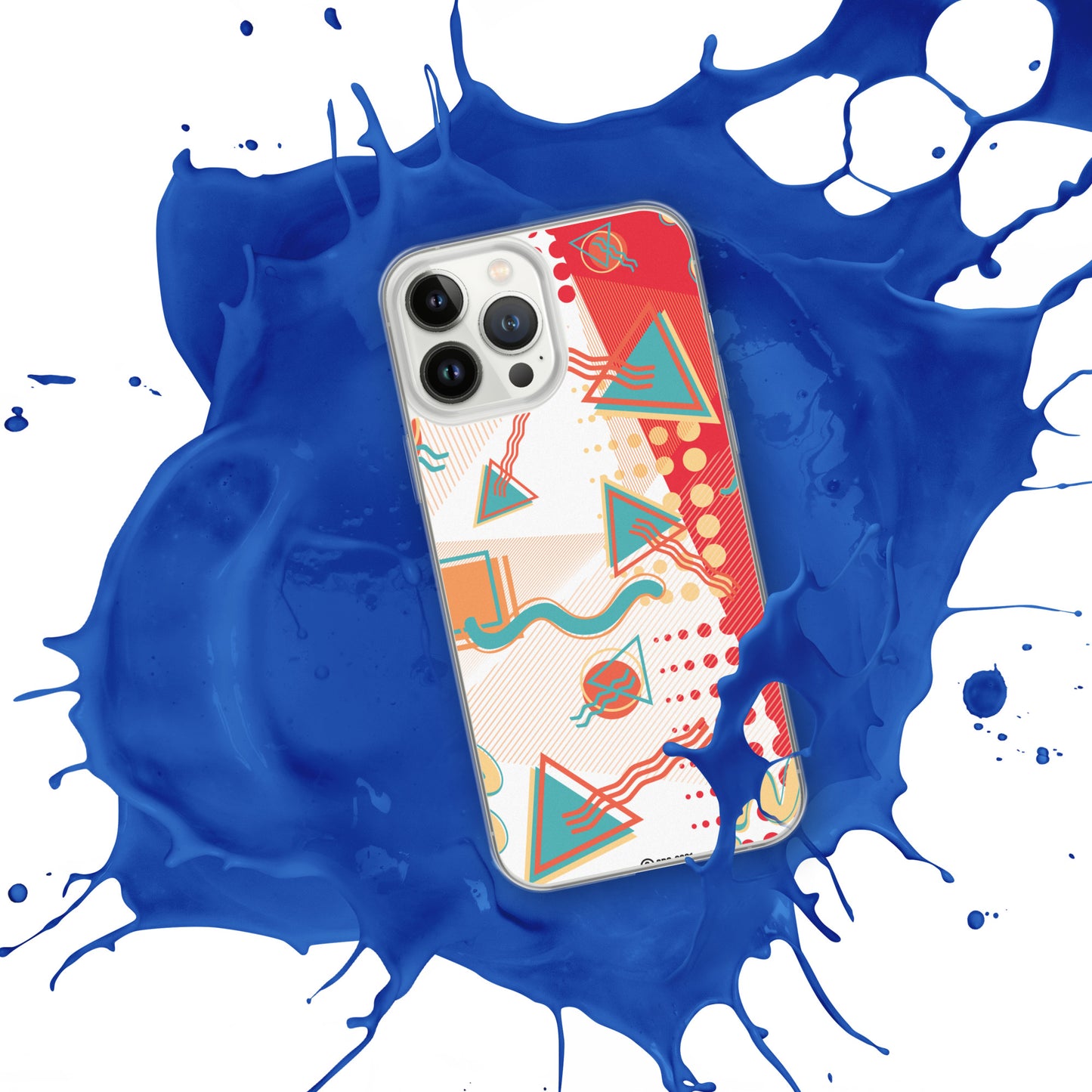 Clear Case for iPhone® - 1980 Retro Abstract Graphic Art - Sushi -