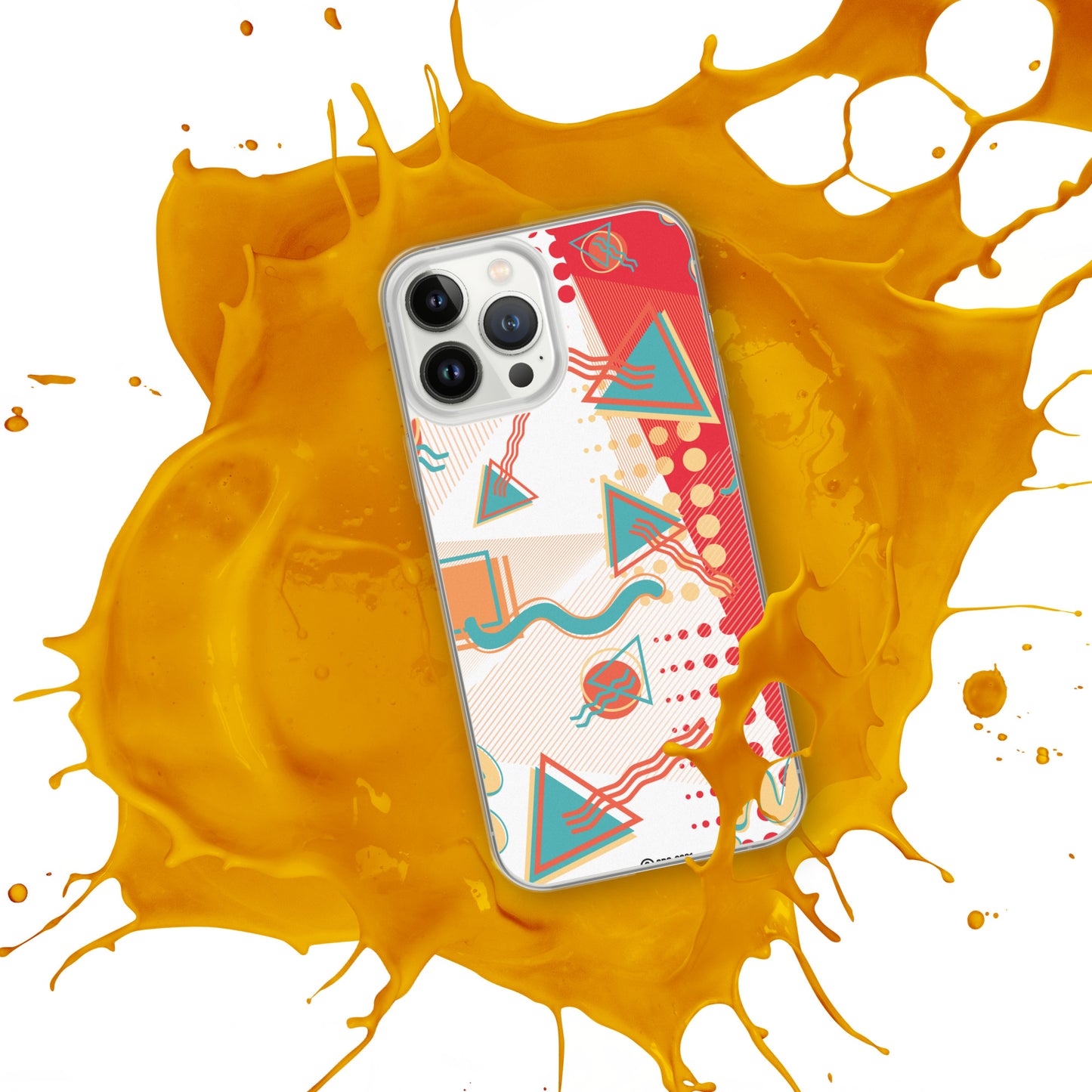 Clear Case for iPhone® - 1980 Retro Abstract Graphic Art - Sushi -