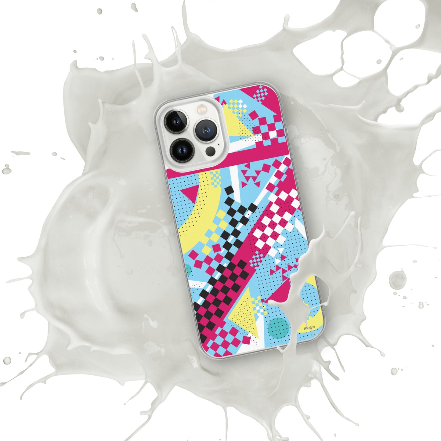 Clear Case for iPhone® - 1980 Retro Abstract Graphic Art - N23 3 -
