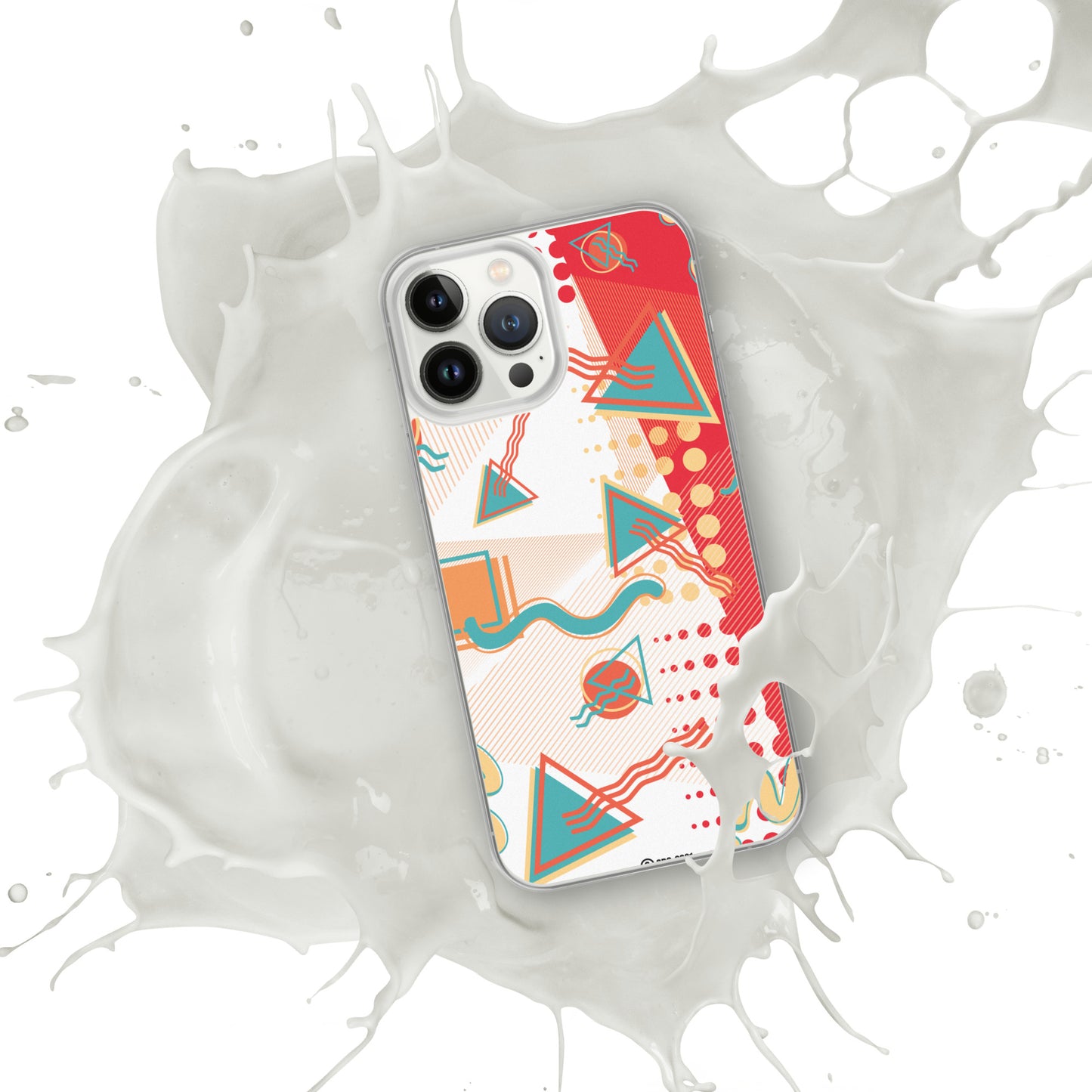 Clear Case for iPhone® - 1980 Retro Abstract Graphic Art - Sushi -