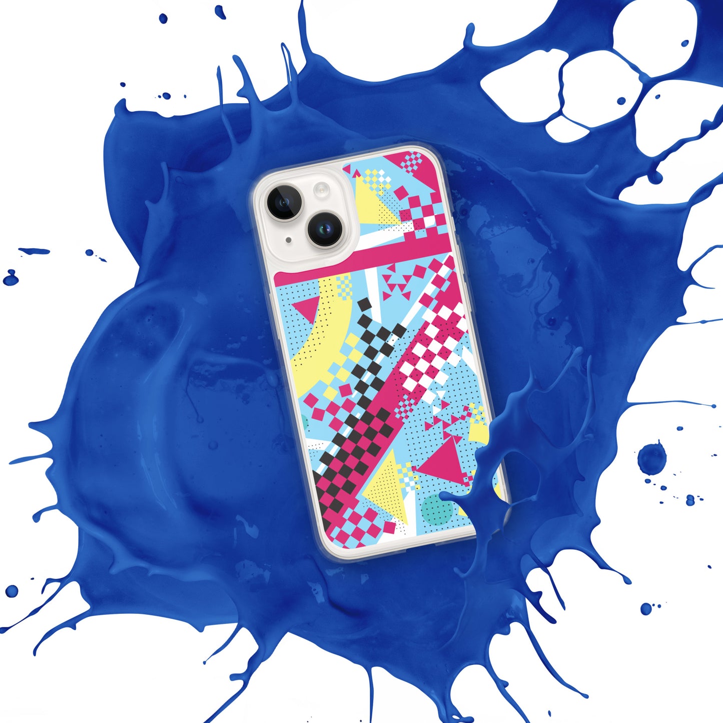 Clear Case for iPhone® - 1980 Retro Abstract Graphic Art - N23 3 -