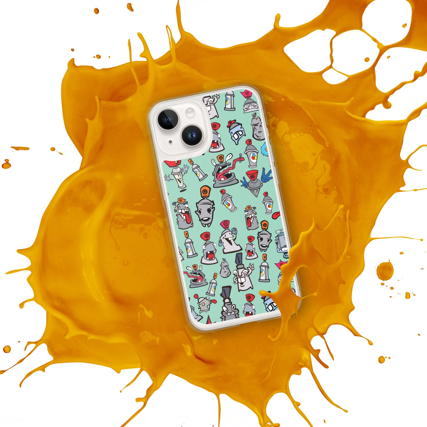 Clear Case for iPhone® - Skizo Fa2hq Can Society Cartoon Characters -