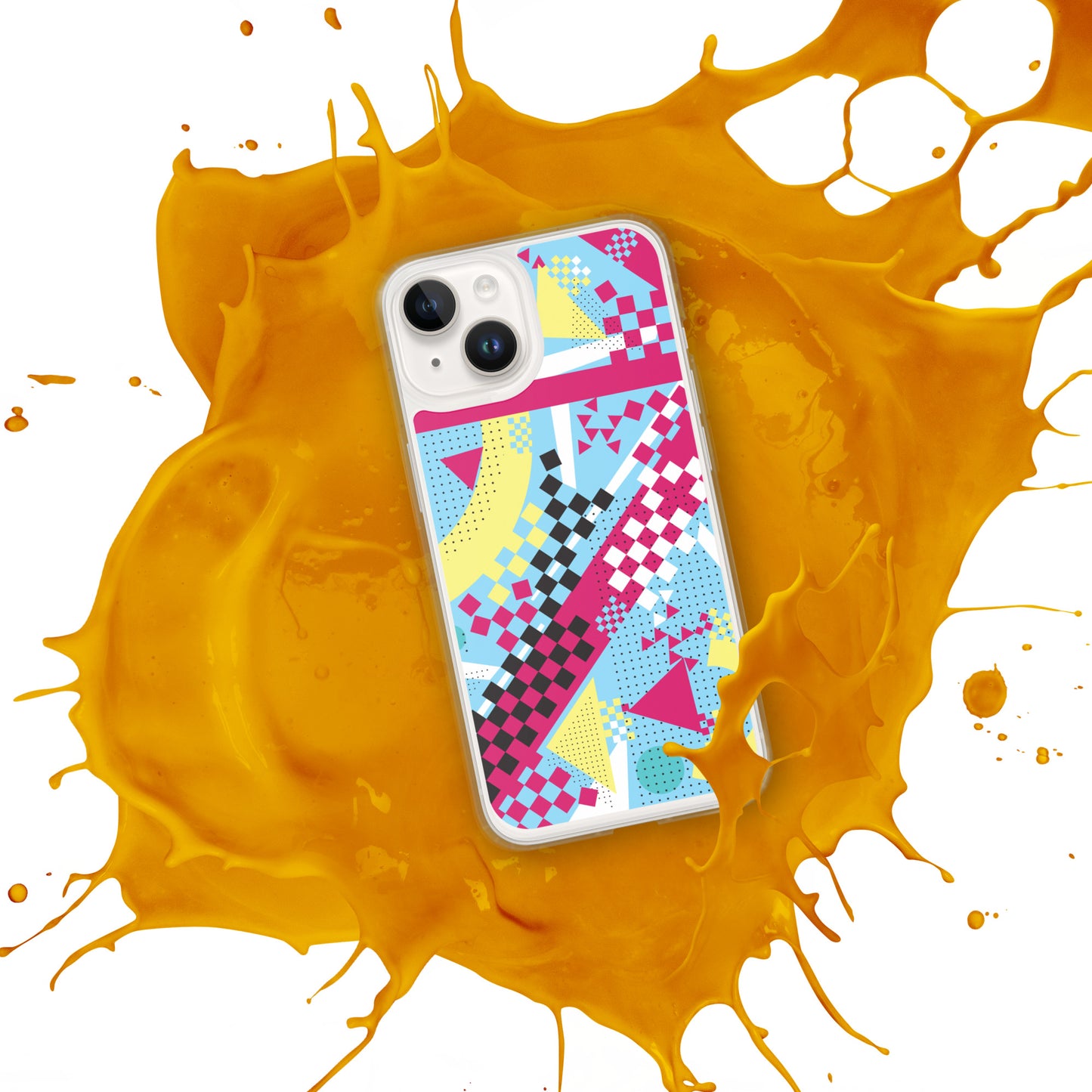 Clear Case for iPhone® - 1980 Retro Abstract Graphic Art - N23 3 -