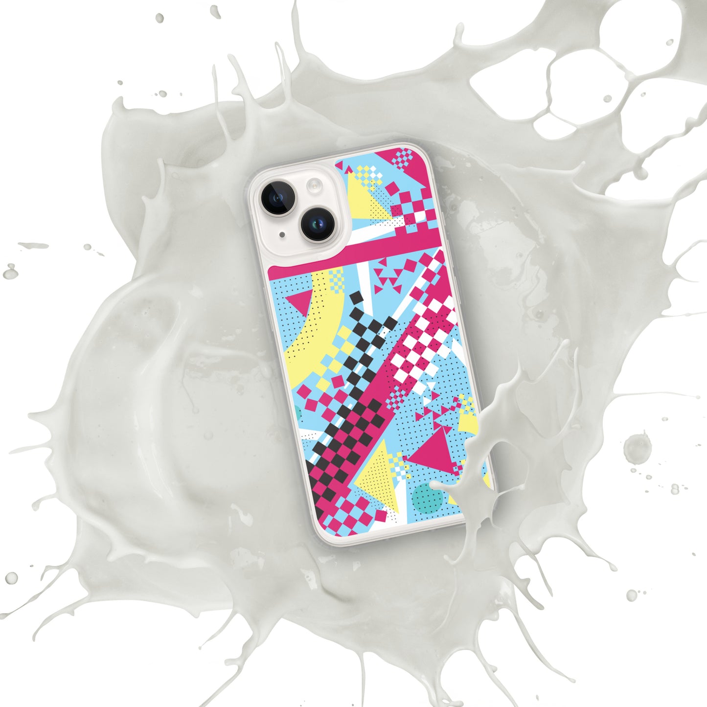 Clear Case for iPhone® - 1980 Retro Abstract Graphic Art - N23 3 -