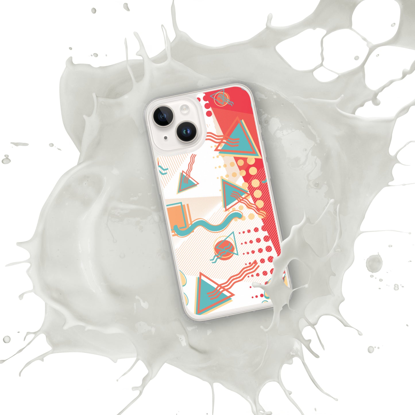 Clear Case for iPhone® - 1980 Retro Abstract Graphic Art - Sushi -
