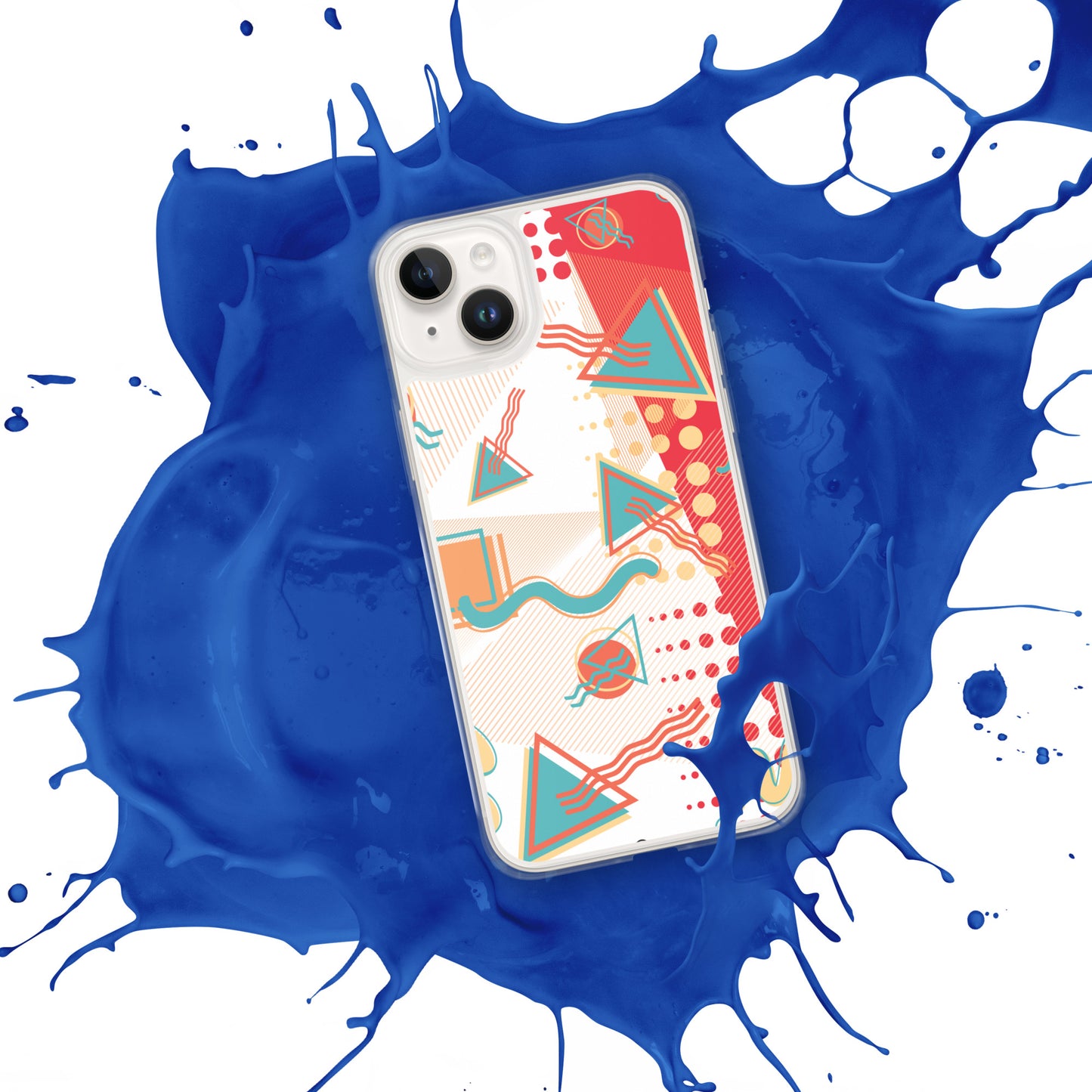 Clear Case for iPhone® - 1980 Retro Abstract Graphic Art - Sushi -