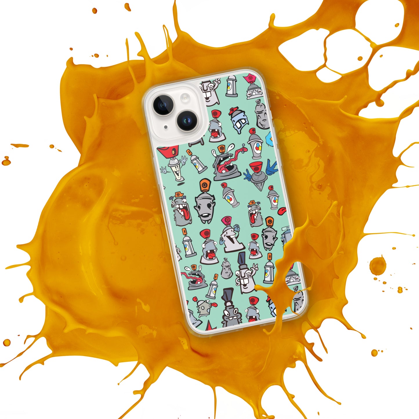 Clear Case for iPhone® - Skizo Fa2hq Can Society Cartoon Characters -
