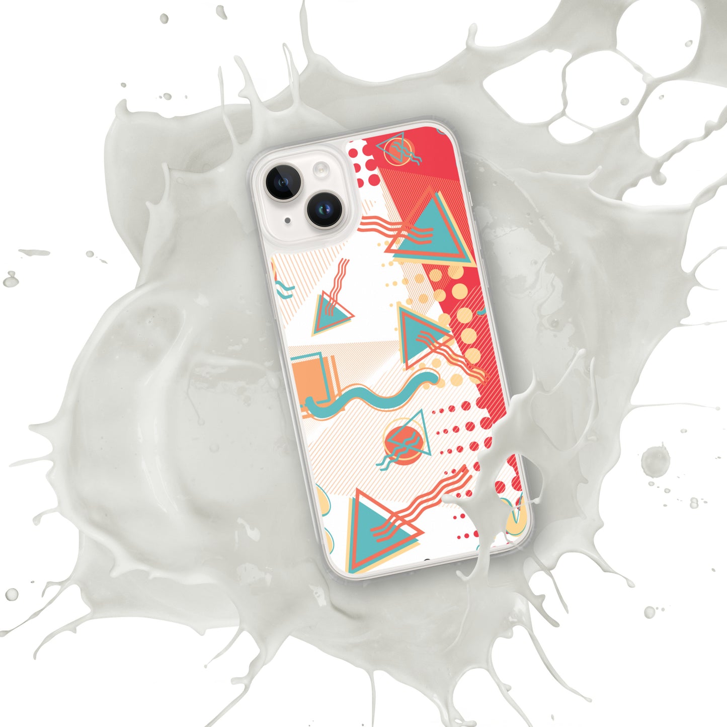 Clear Case for iPhone® - 1980 Retro Abstract Graphic Art - Sushi -