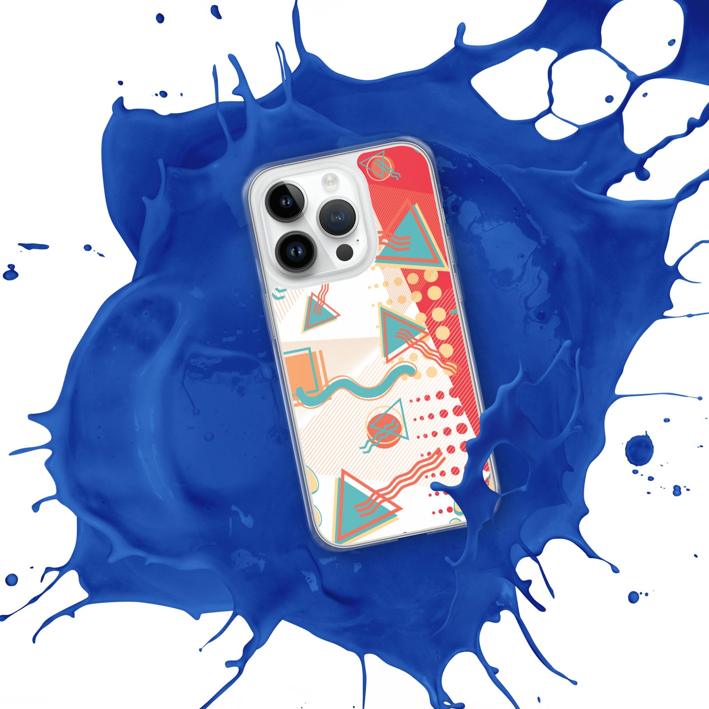 Clear Case for iPhone® - 1980 Retro Abstract Graphic Art - Sushi -