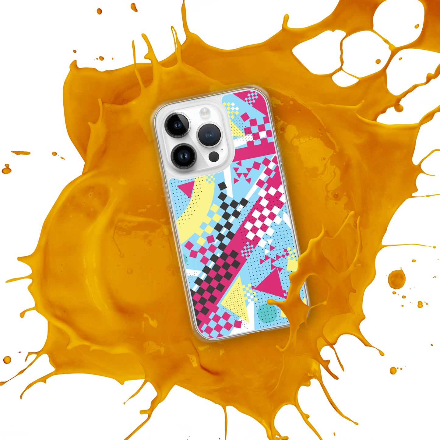 Clear Case for iPhone® - 1980 Retro Abstract Graphic Art - N23 3 -
