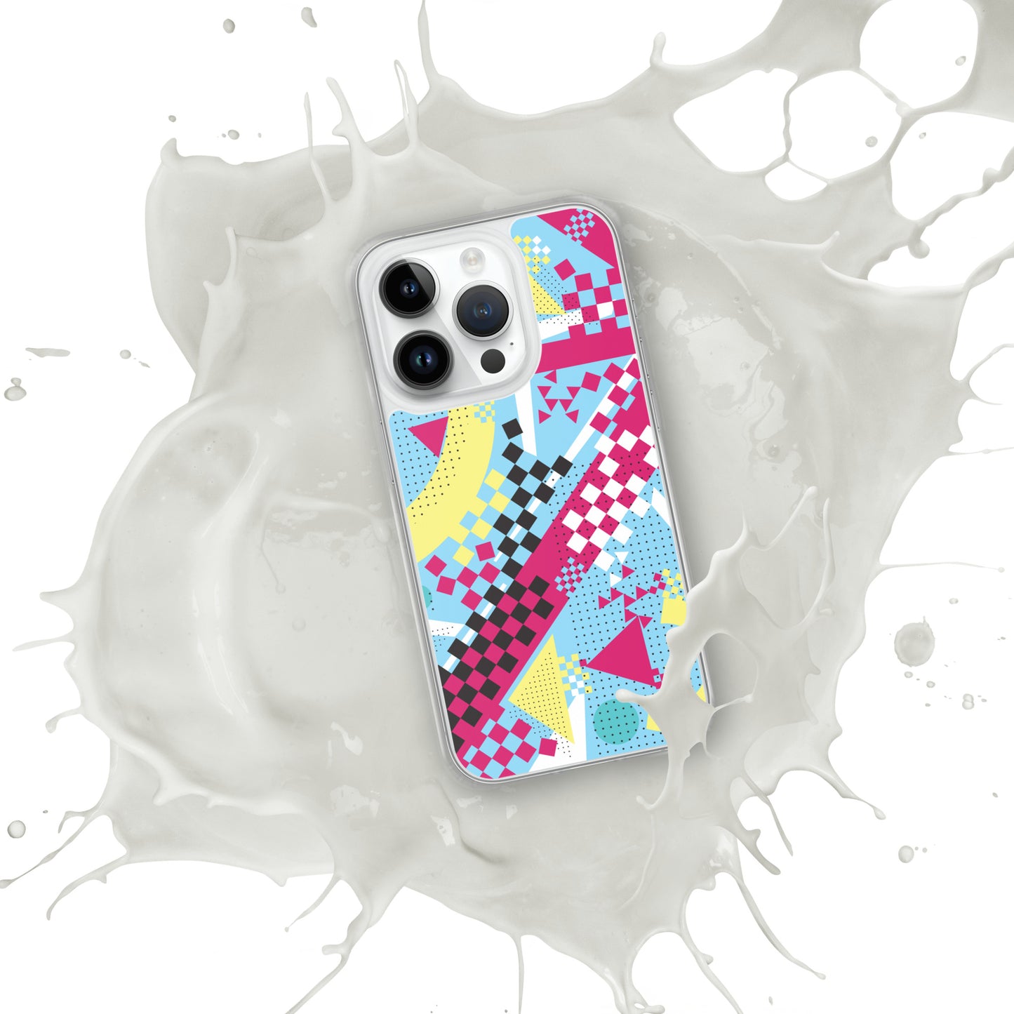 Clear Case for iPhone® - 1980 Retro Abstract Graphic Art - N23 3 -