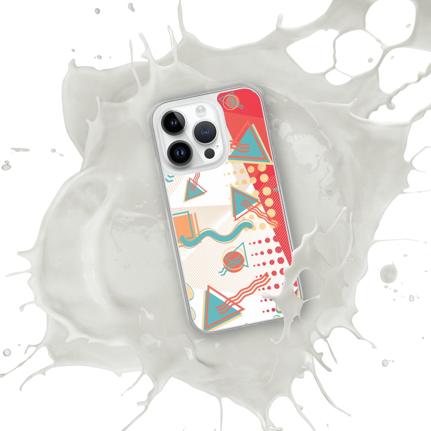 Clear Case for iPhone® - 1980 Retro Abstract Graphic Art - Sushi -