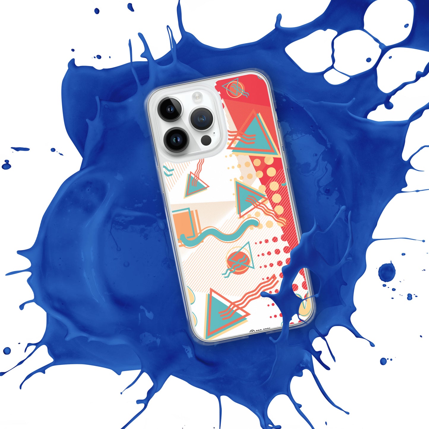 Clear Case for iPhone® - 1980 Retro Abstract Graphic Art - Sushi -