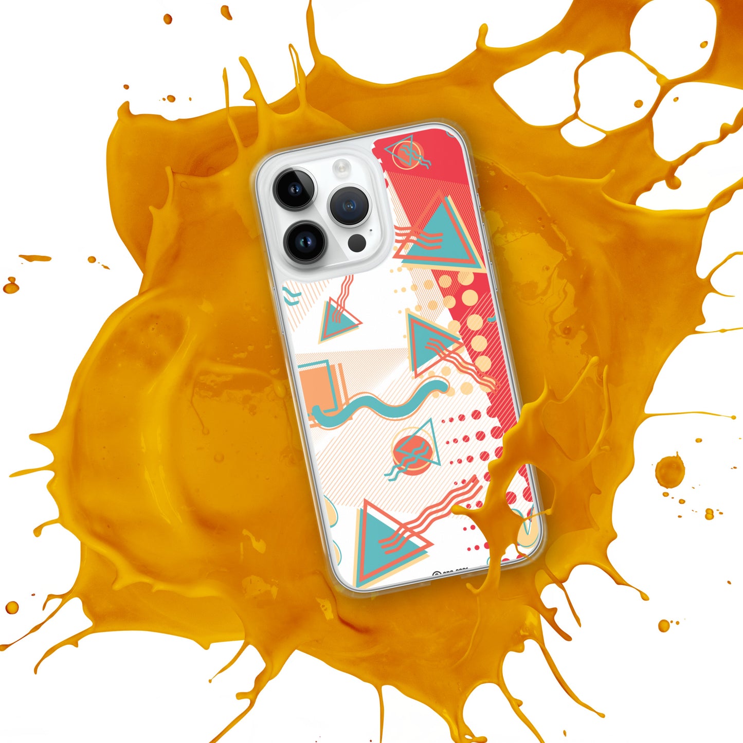 Clear Case for iPhone® - 1980 Retro Abstract Graphic Art - Sushi -