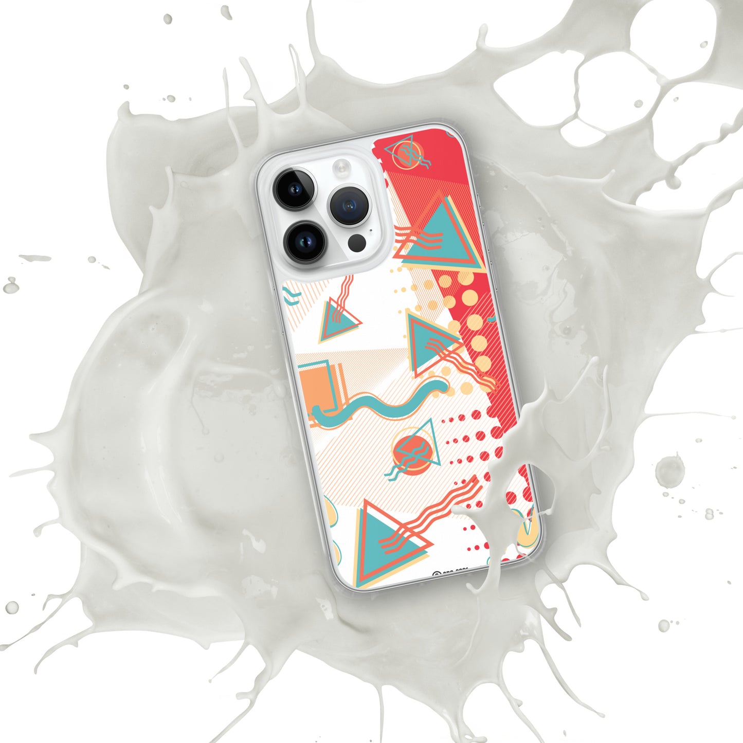 Clear Case for iPhone® - 1980 Retro Abstract Graphic Art - Sushi -