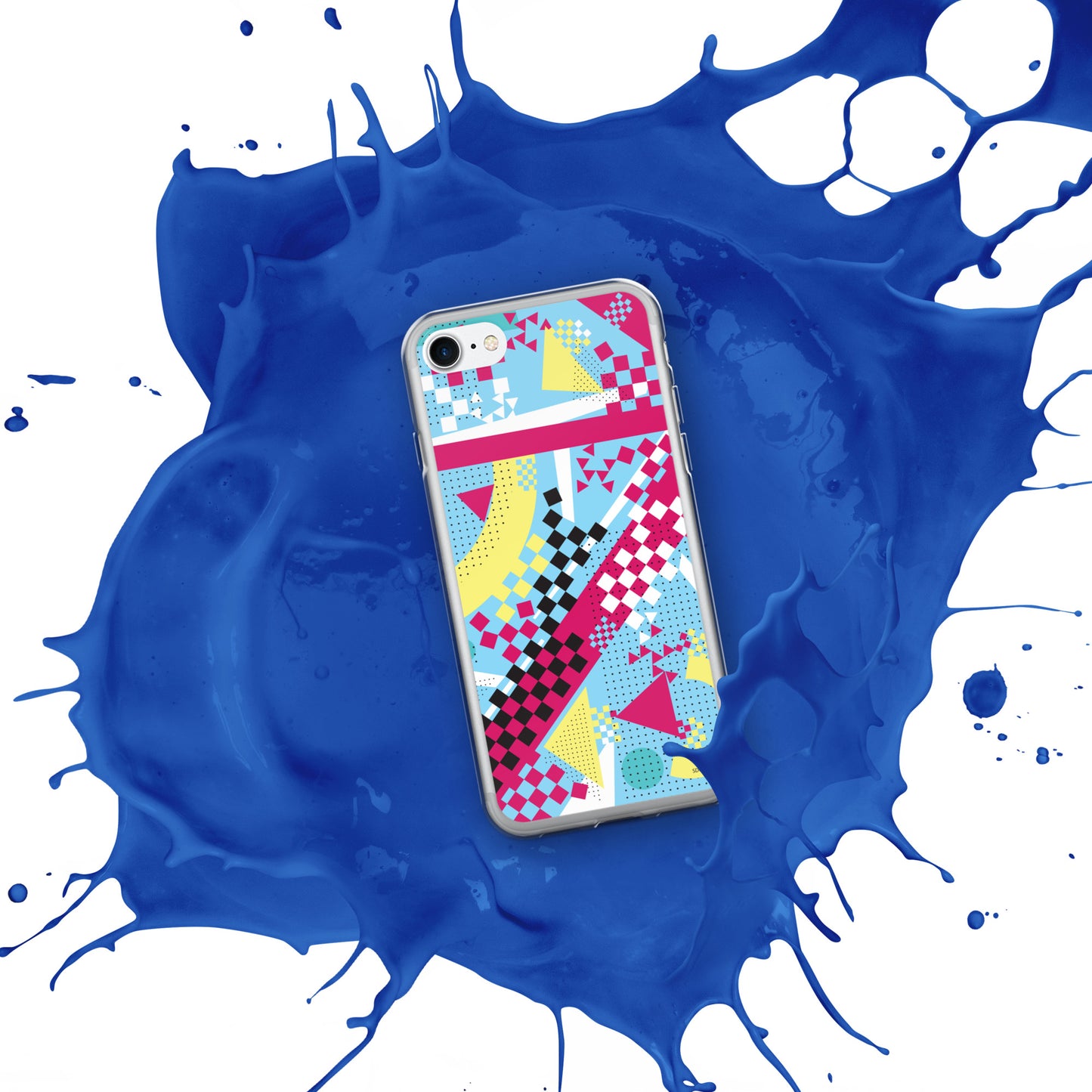 Clear Case for iPhone® - 1980 Retro Abstract Graphic Art - N23 3 -
