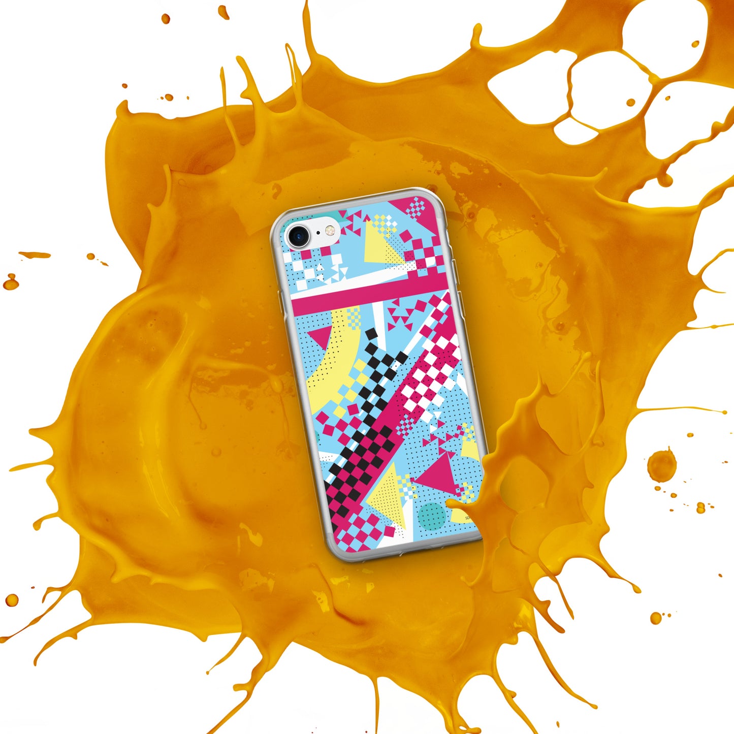 Clear Case for iPhone® - 1980 Retro Abstract Graphic Art - N23 3 -