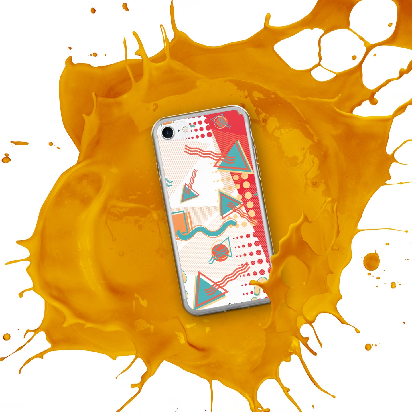 Clear Case for iPhone® - 1980 Retro Abstract Graphic Art - Sushi -