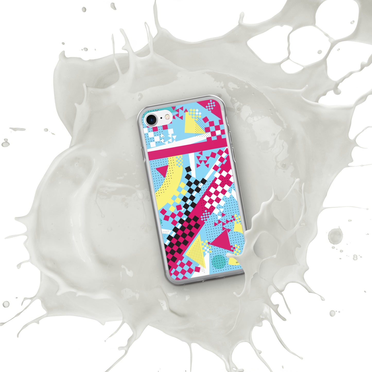 Clear Case for iPhone® - 1980 Retro Abstract Graphic Art - N23 3 -