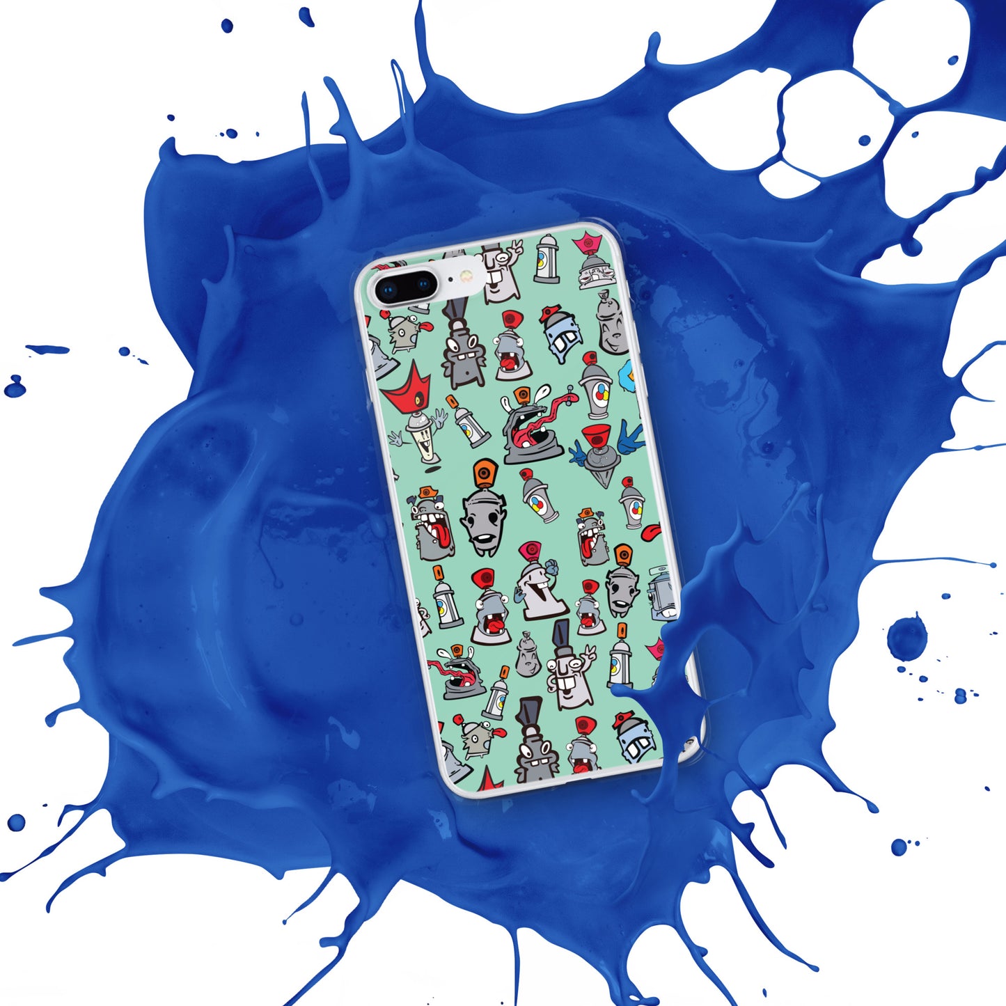 Clear Case for iPhone® - Skizo Fa2hq Can Society Cartoon Characters -