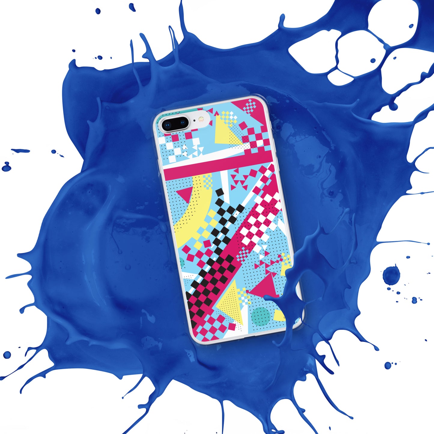 Clear Case for iPhone® - 1980 Retro Abstract Graphic Art - N23 3 -