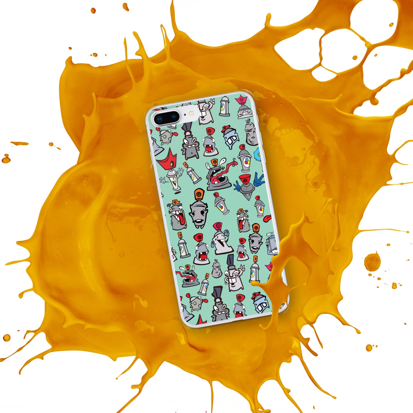 Clear Case for iPhone® - Skizo Fa2hq Can Society Cartoon Characters -