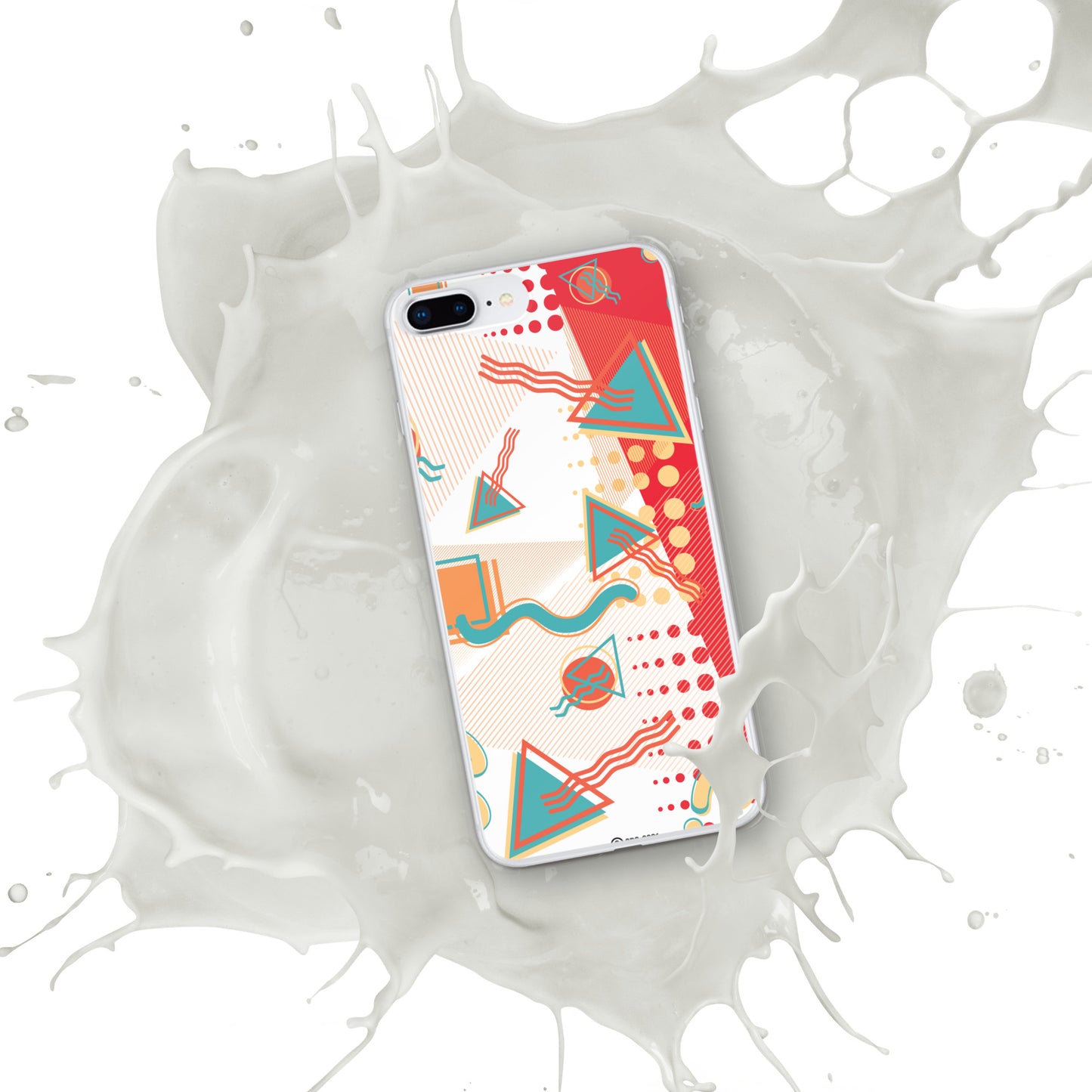 Clear Case for iPhone® - 1980 Retro Abstract Graphic Art - Sushi -