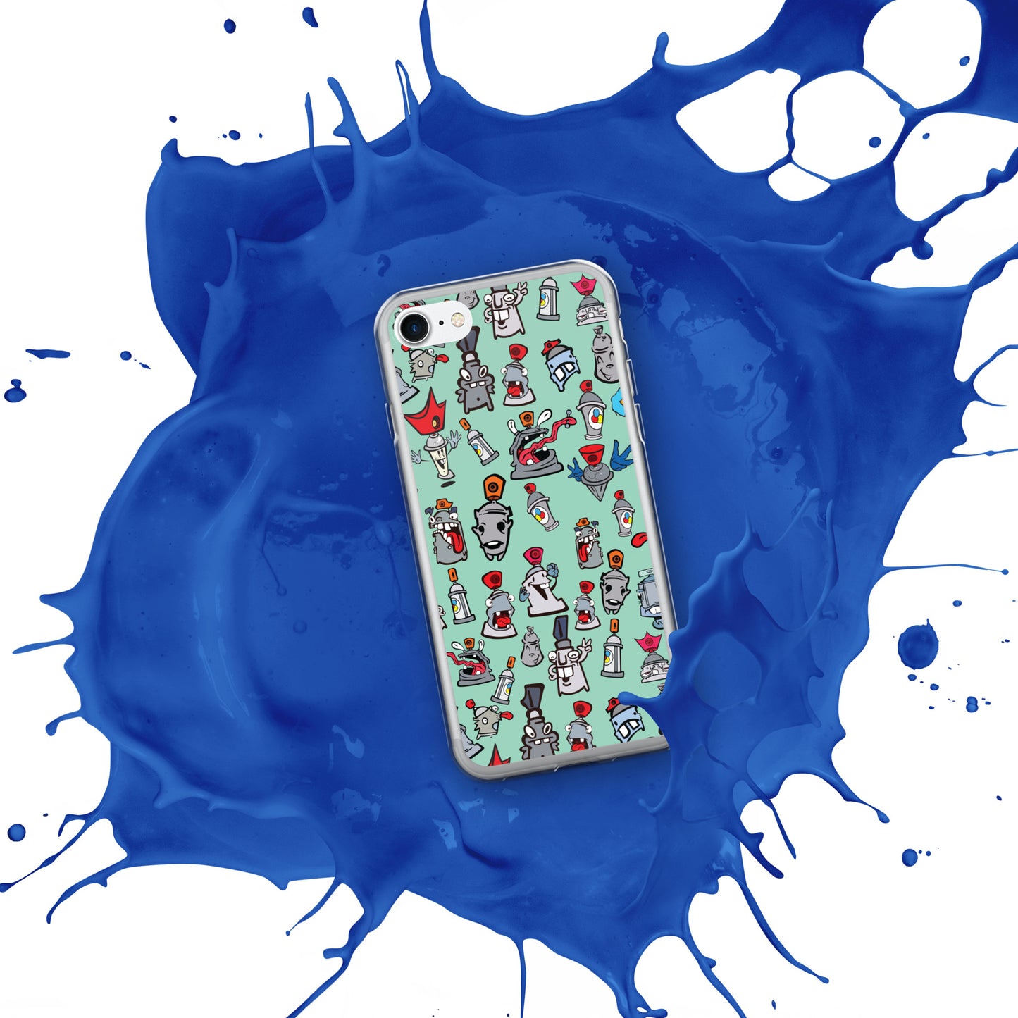 Clear Case for iPhone® - Skizo Fa2hq Can Society Cartoon Characters -
