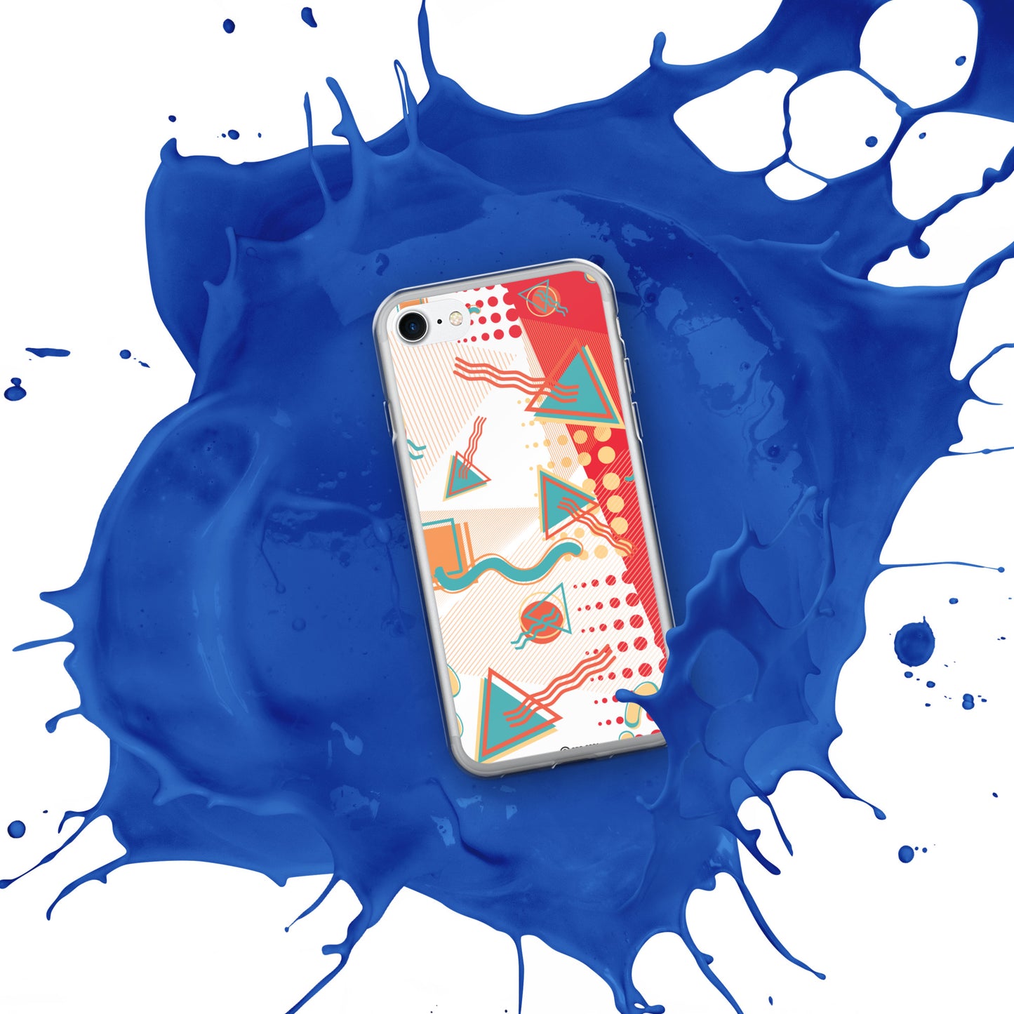 Clear Case for iPhone® - 1980 Retro Abstract Graphic Art - Sushi -