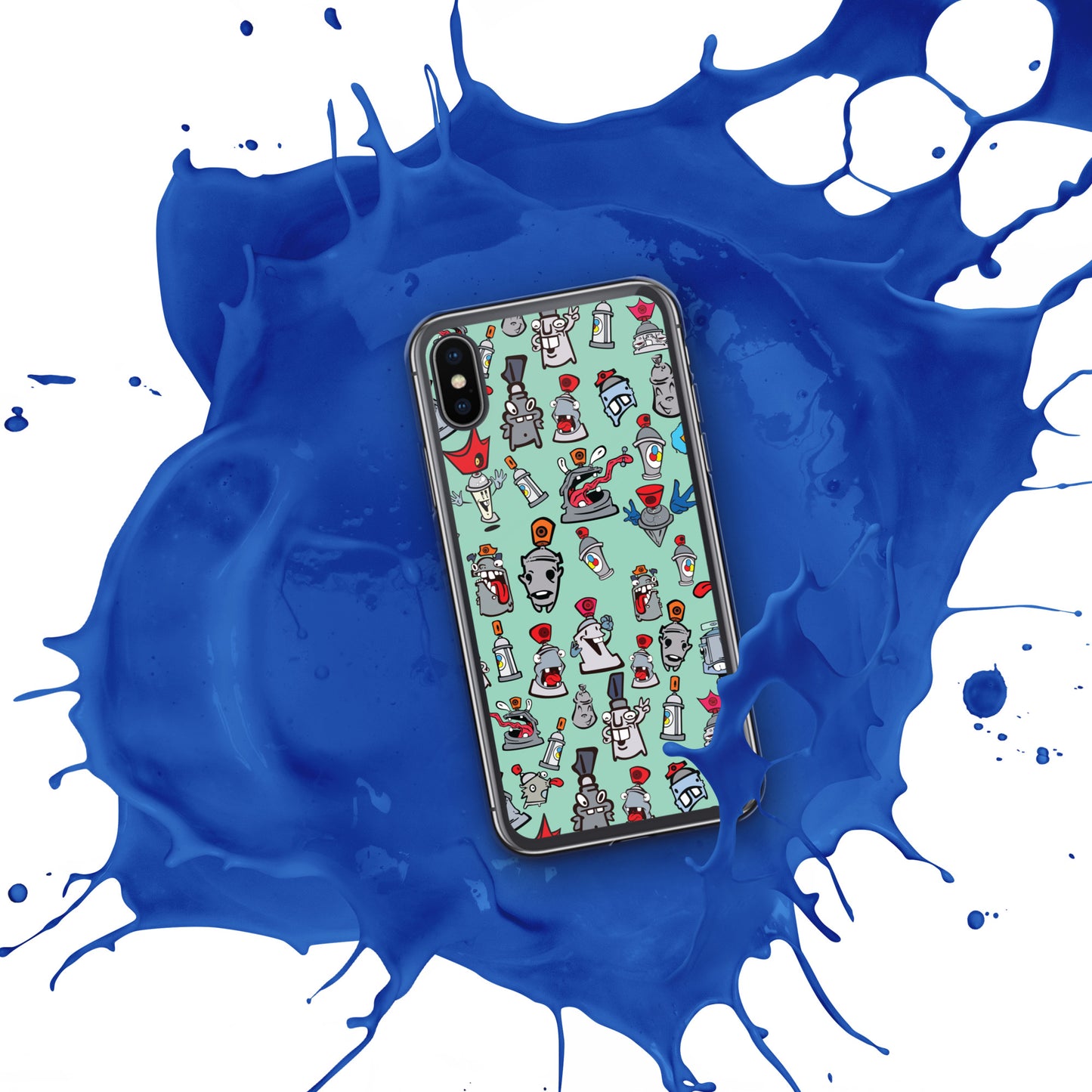 Clear Case for iPhone® - Skizo Fa2hq Can Society Cartoon Characters -