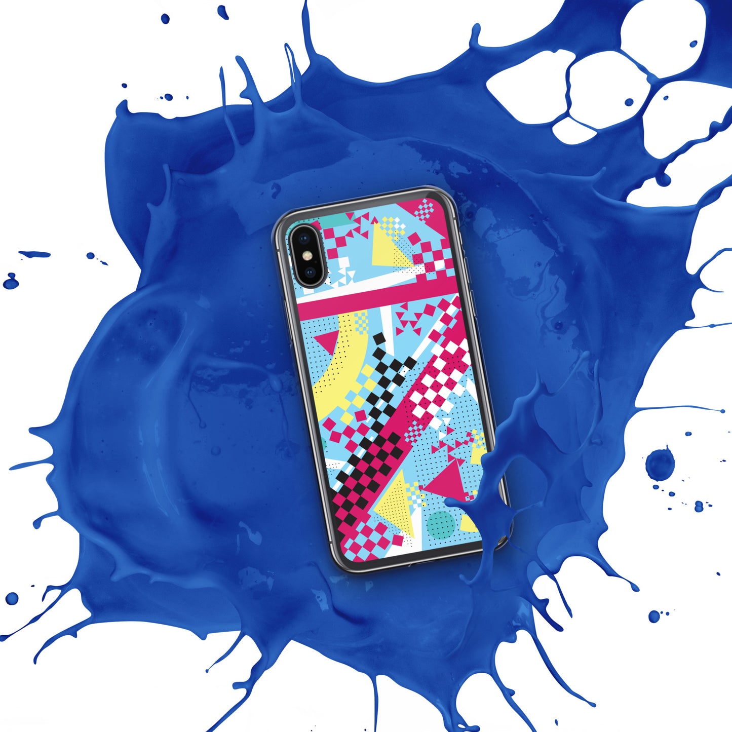 Clear Case for iPhone® - 1980 Retro Abstract Graphic Art - N23 3 -