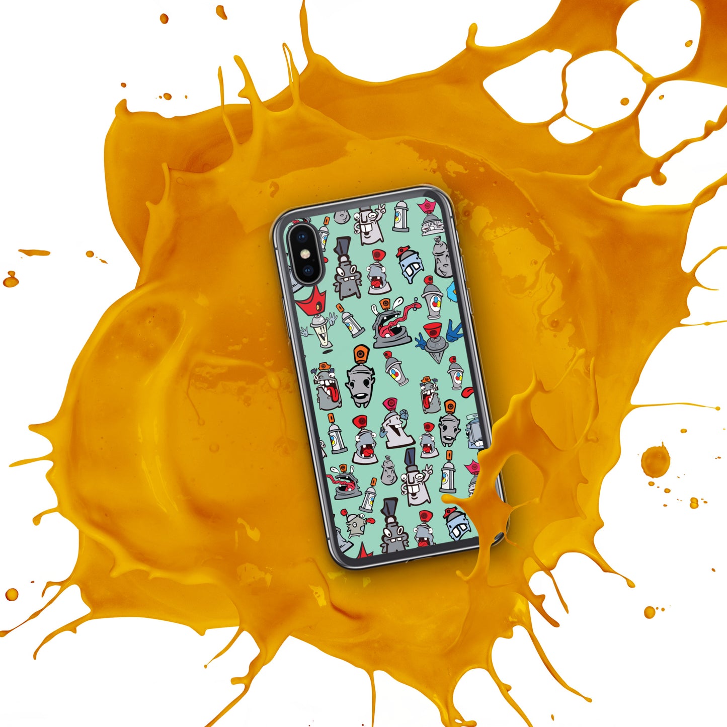 Clear Case for iPhone® - Skizo Fa2hq Can Society Cartoon Characters -