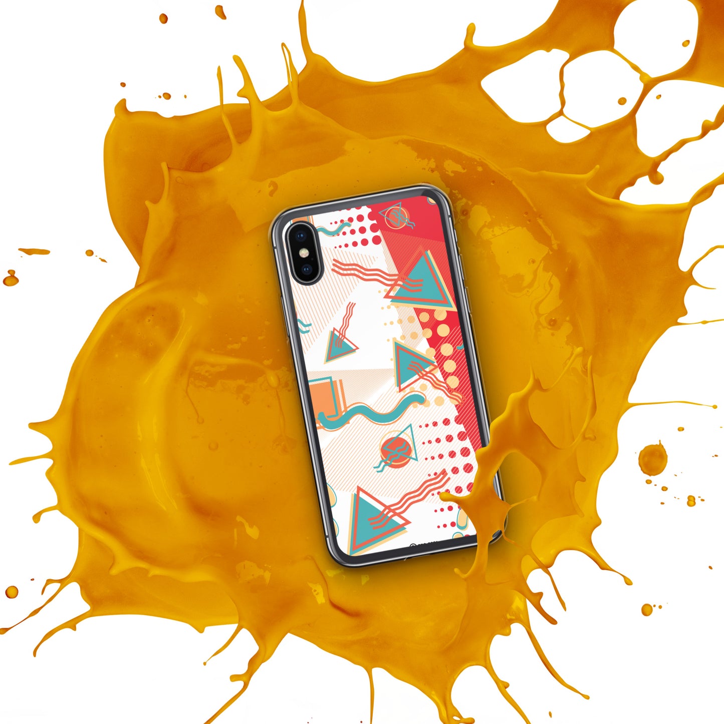 Clear Case for iPhone® - 1980 Retro Abstract Graphic Art - Sushi -