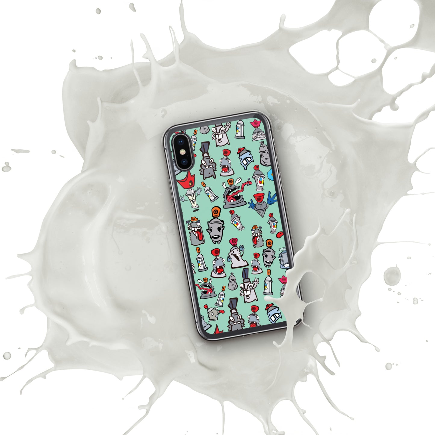 Clear Case for iPhone® - Skizo Fa2hq Can Society Cartoon Characters -