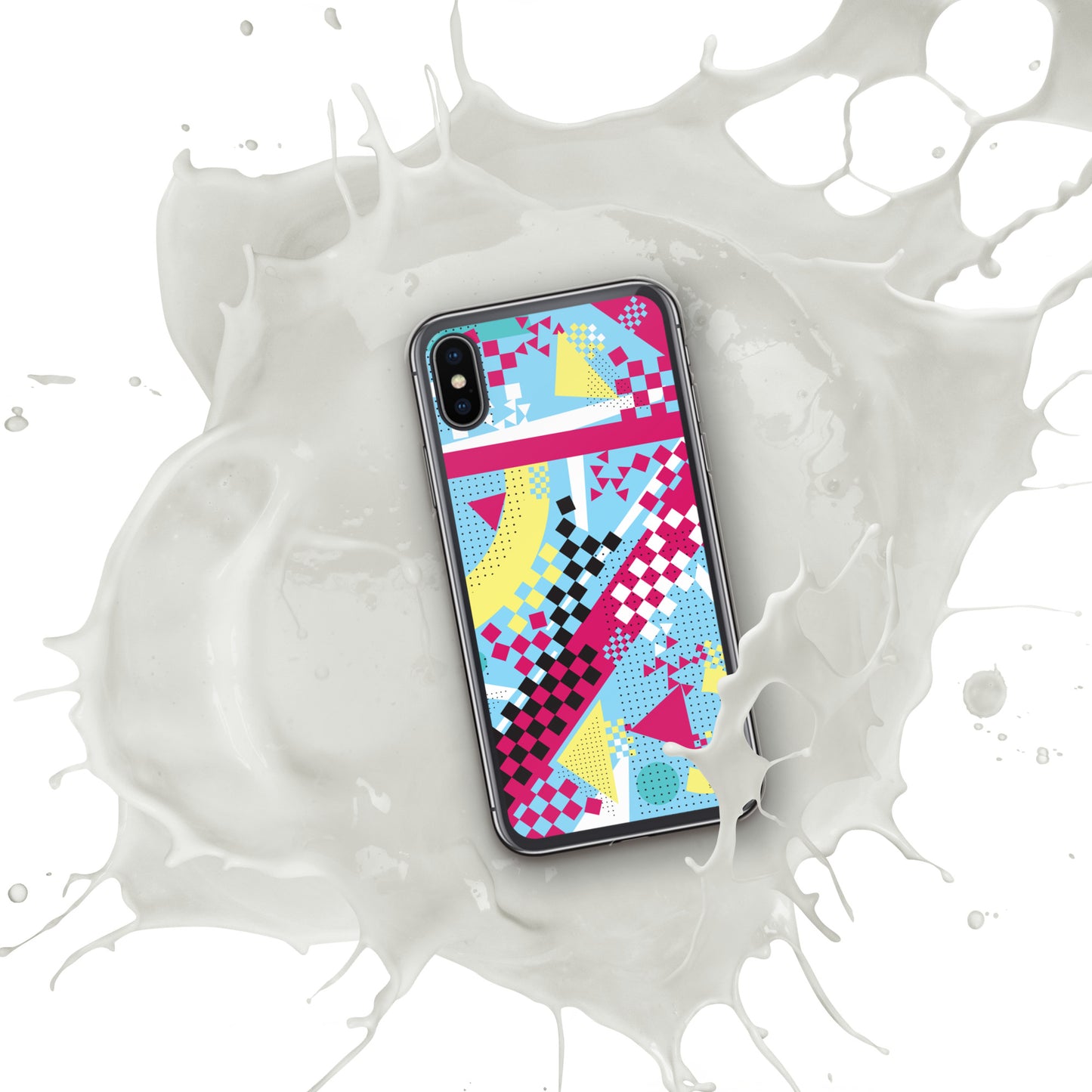 Clear Case for iPhone® - 1980 Retro Abstract Graphic Art - N23 3 -
