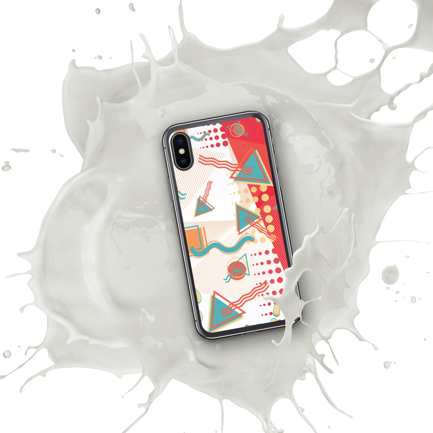 Clear Case for iPhone® - 1980 Retro Abstract Graphic Art - Sushi -