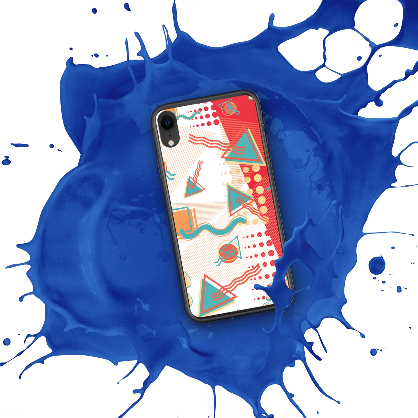 Clear Case for iPhone® - 1980 Retro Abstract Graphic Art - Sushi -