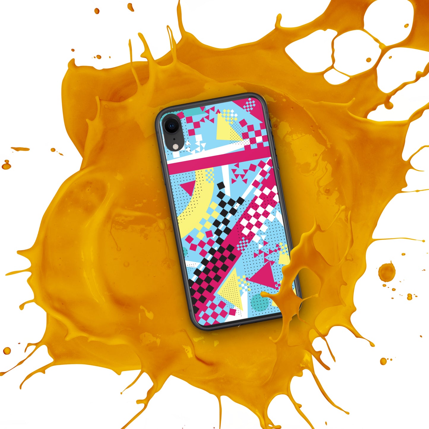 Clear Case for iPhone® - 1980 Retro Abstract Graphic Art - N23 3 -