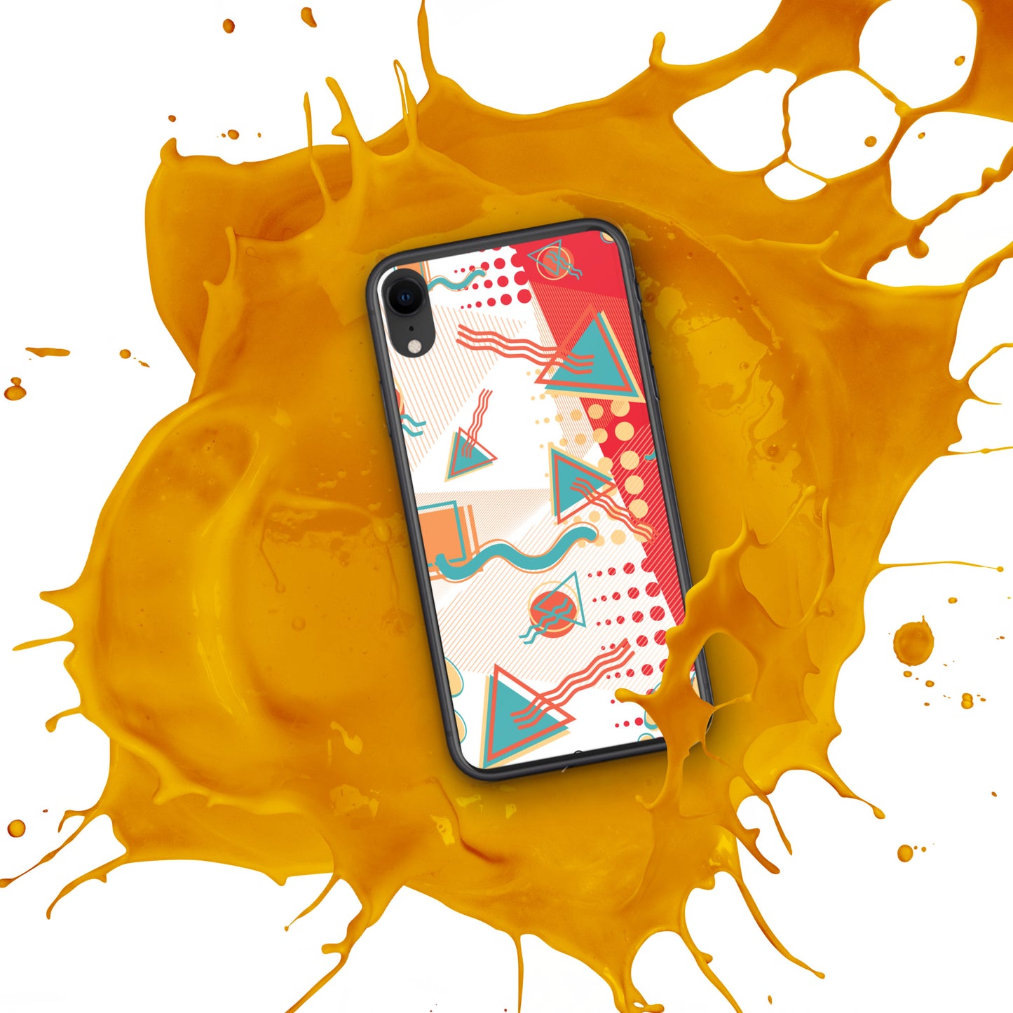 Clear Case for iPhone® - 1980 Retro Abstract Graphic Art - Sushi -