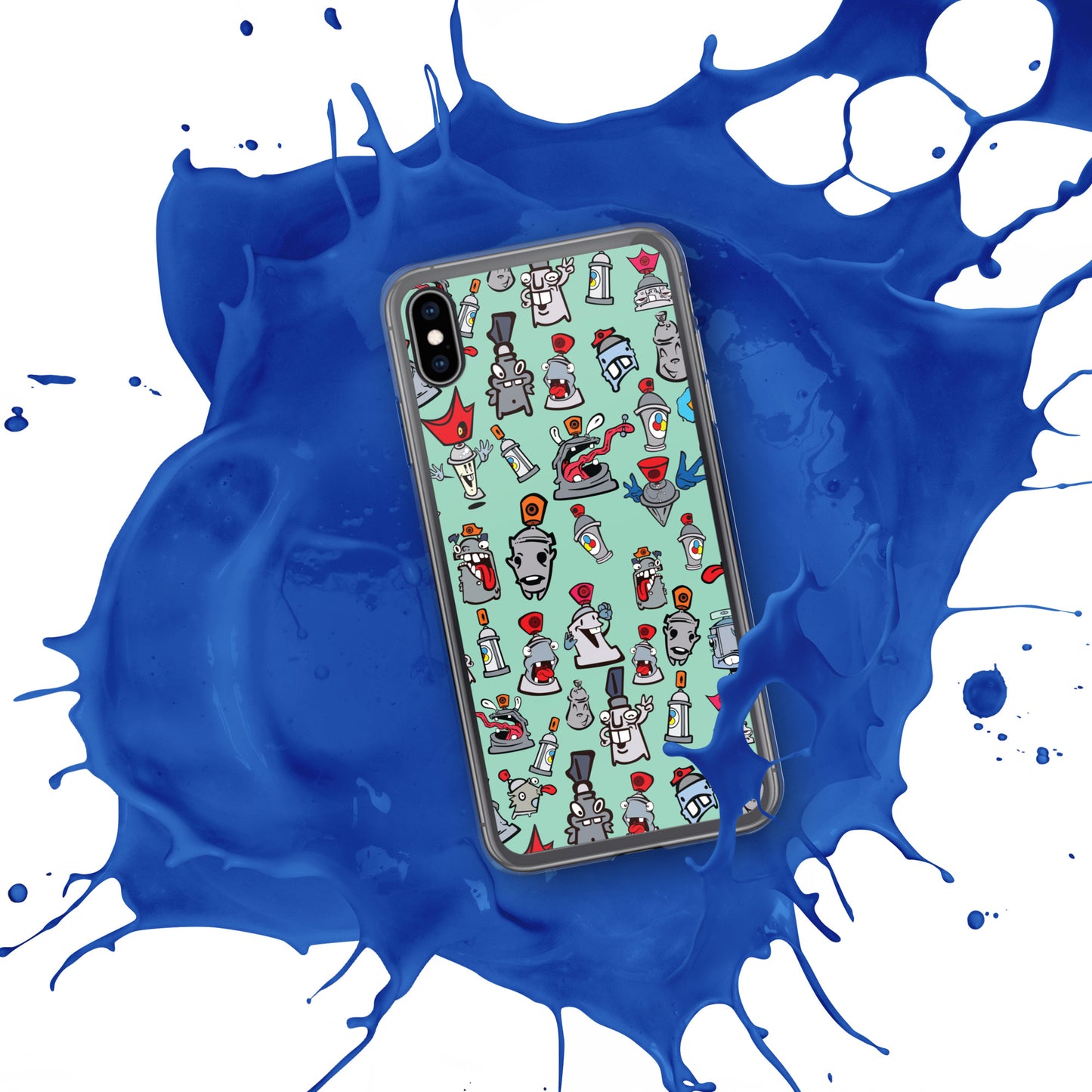 Clear Case for iPhone® - Skizo Fa2hq Can Society Cartoon Characters -