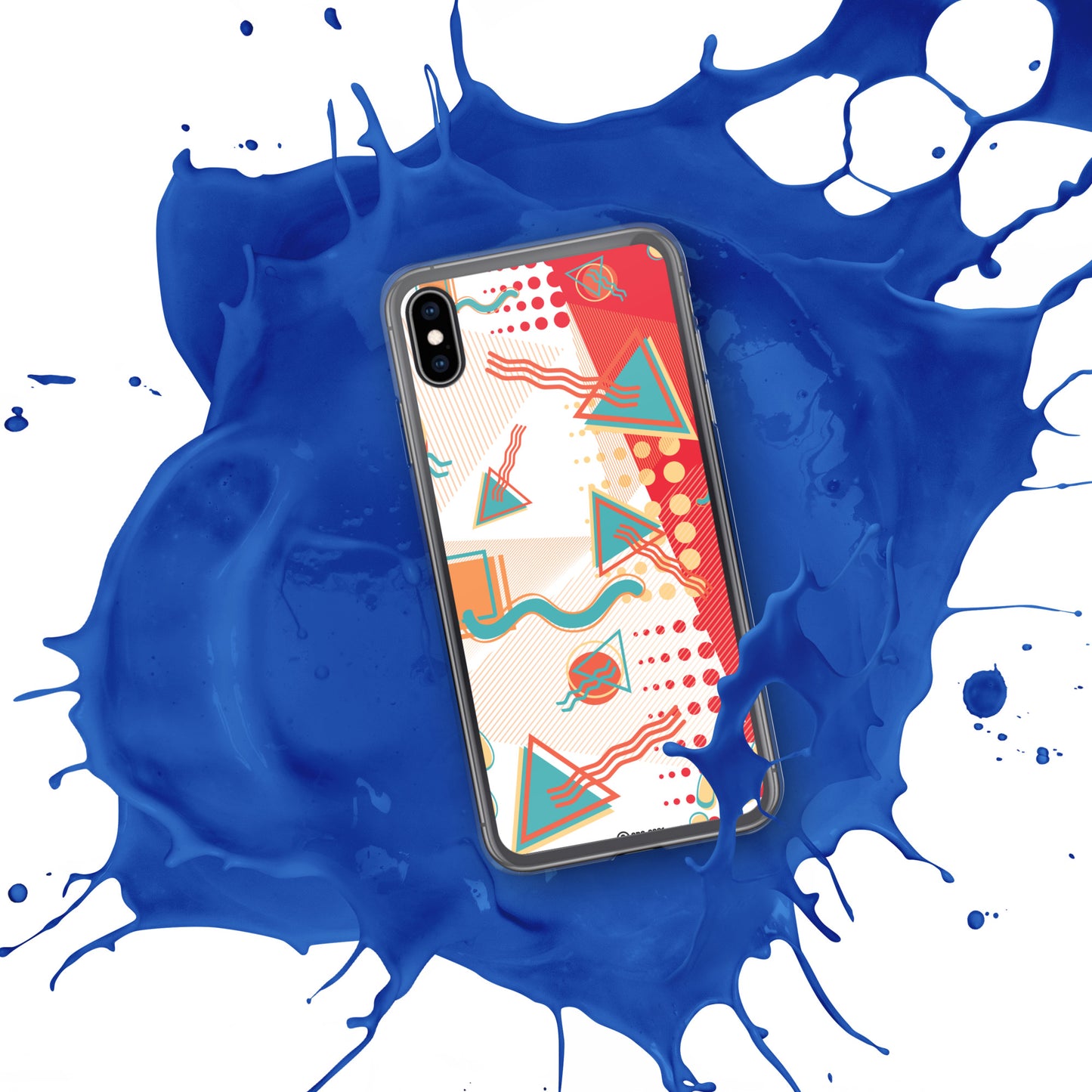 Clear Case for iPhone® - 1980 Retro Abstract Graphic Art - Sushi -