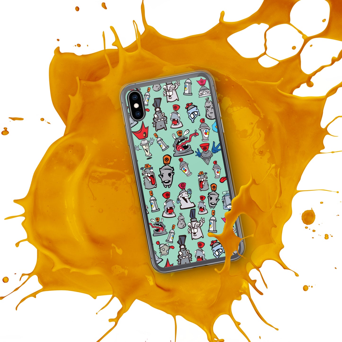 Clear Case for iPhone® - Skizo Fa2hq Can Society Cartoon Characters -