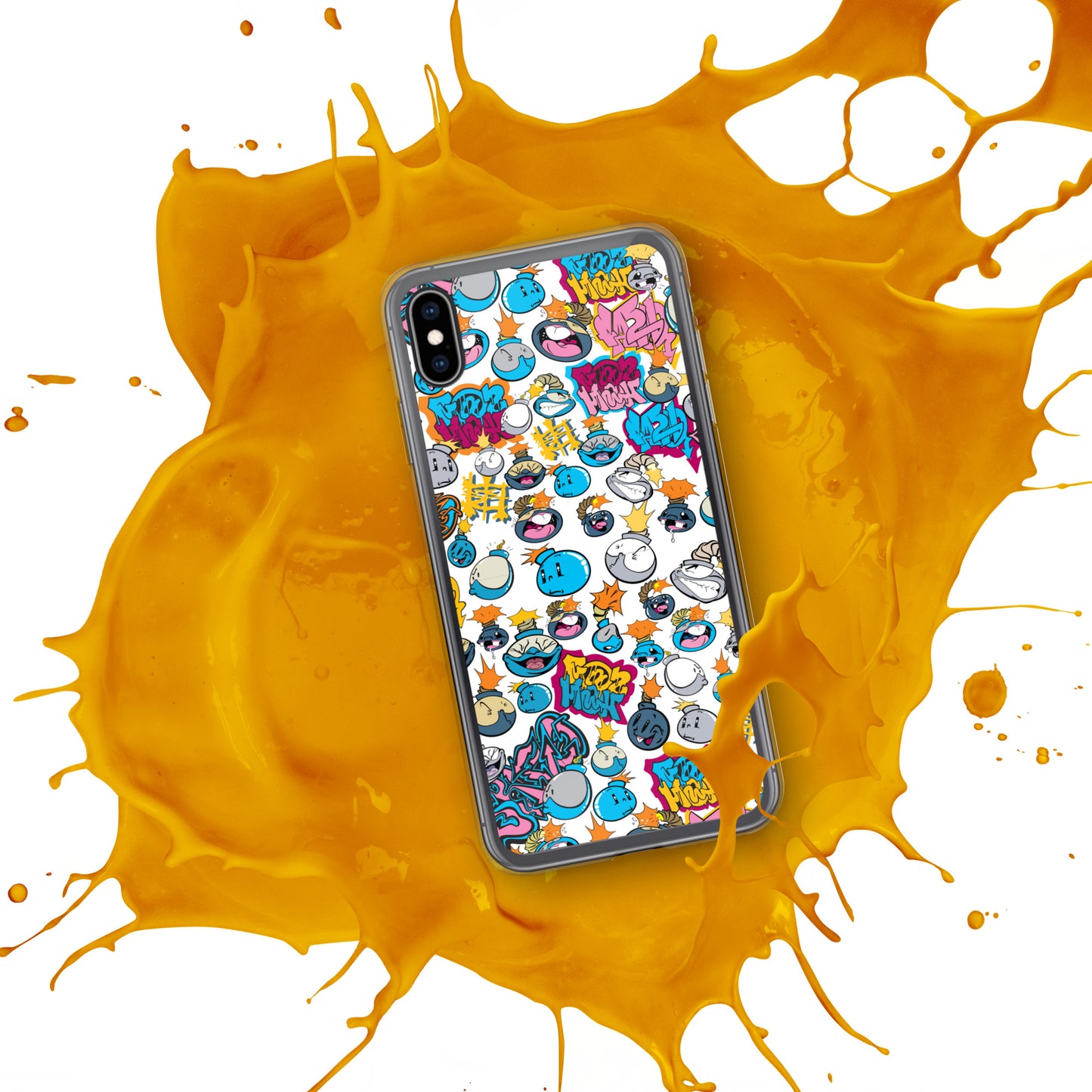 Clear Case for iPhone® - Skizo Fa2hq Street Bomb Cartoon Characters -