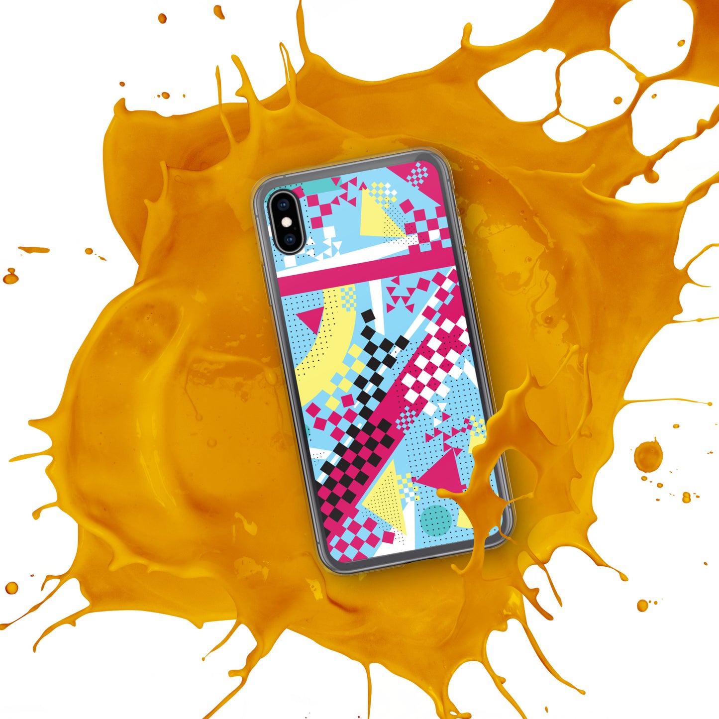 Clear Case for iPhone® - 1980 Retro Abstract Graphic Art - N23 3 -