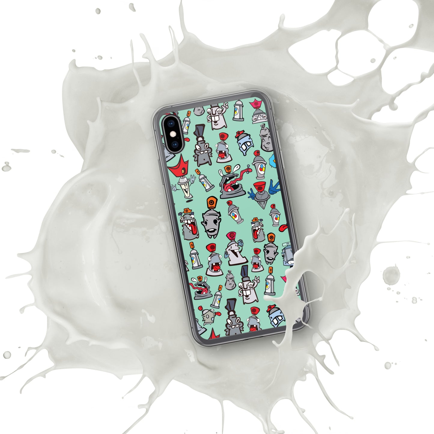 Clear Case for iPhone® - Skizo Fa2hq Can Society Cartoon Characters -
