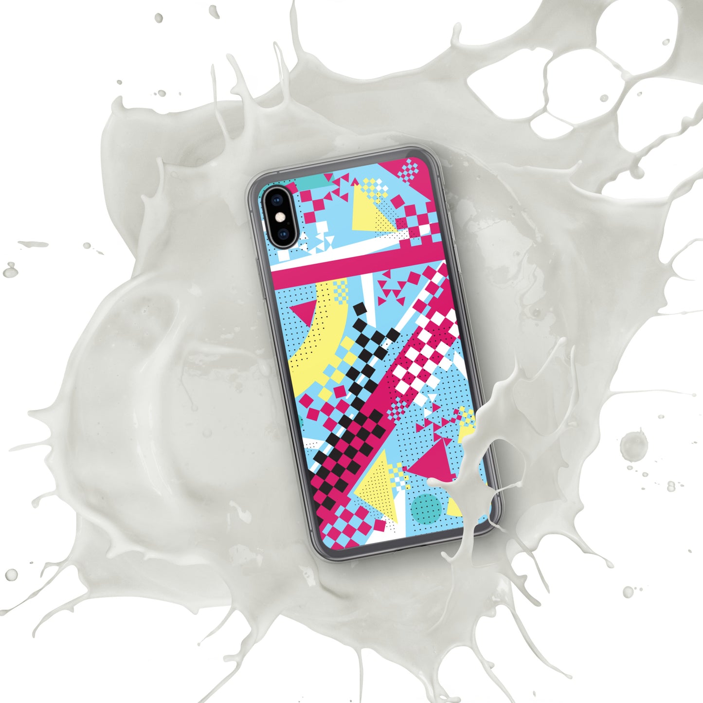 Clear Case for iPhone® - 1980 Retro Abstract Graphic Art - N23 3 -