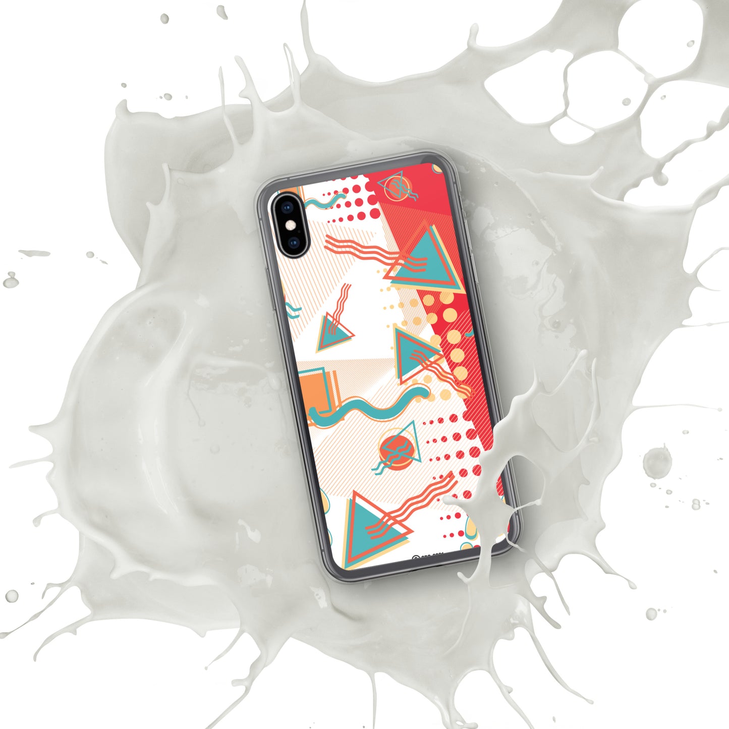 Clear Case for iPhone® - 1980 Retro Abstract Graphic Art - Sushi -
