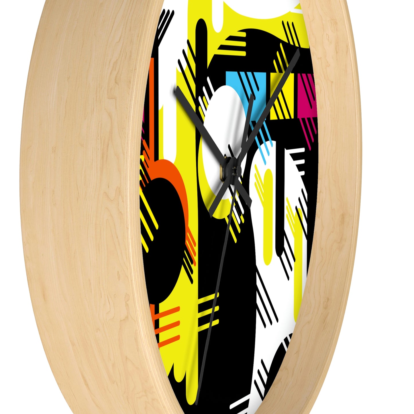 Colorful 1980s Retro Inspired Wall Clock